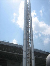 钢烟囱新建的施工